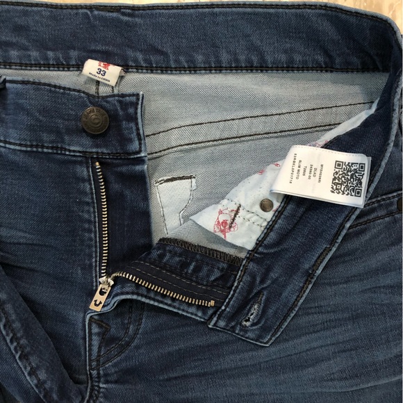 True Religion Slim Moto Blue Jeans Men’s Size 33 - Picture 12 of 16